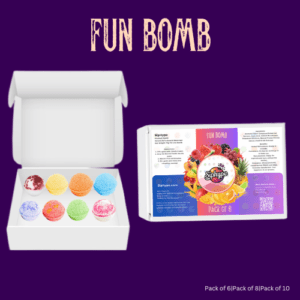 Bring the fun to your drinks with our Fun Bomb Box.